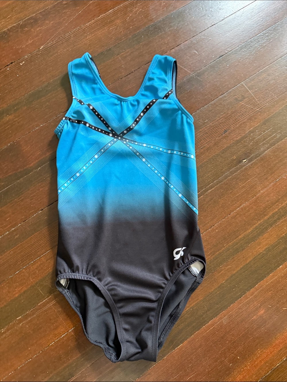 Girls' Teal to Black Ombre One-Piece GK leotard
